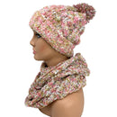 Empire Cove 2 Piece Knit Cuff Beanie Scarf Gift Set Pom Pom Winter-UNCATEGORIZED-Empire Cove-Gray-Casaba Shop 5 image