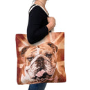 Empire Cove Dog Print Cotton Canvas Tote Bags Reusable Beach Shopping 2 image