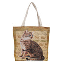 Empire Cove Cat Print Cotton Canvas Tote Bags Reusable Beach Shopping 1 image