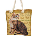 Empire Cove Cat Print Cotton Canvas Tote Bags Reusable Beach Shopping 3 image