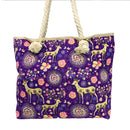 Empire Cove Designer Printed Cotton Canvas Tote Bags Reusable Beach Shopping-UNCATEGORIZED-Empire Cove-Dog Print-Casaba Shop 40 image