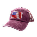 Empire Cove Distressed Washed USA Flag Stars Baseball Trucker Caps Patriotic Hat 13 image