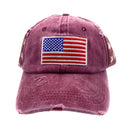 Empire Cove Distressed Washed USA Flag Stars Baseball Trucker Caps Patriotic Hat 18 image