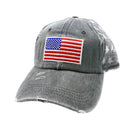 Empire Cove Distressed Washed USA Flag Stars Baseball Trucker Caps Patriotic Hat 19 image