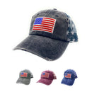 Empire Cove Distressed Washed USA Flag Stars Baseball Trucker Caps Patriotic Hat 1 image