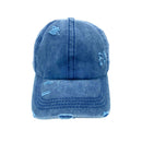 Empire Cove Womens Distressed Washed Ponytail Caps Hats Vintage Relaxed Fit-Serve The Flag 11 image