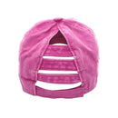 Empire Cove Womens Distressed Washed Ponytail Caps Hats Vintage Relaxed Fit-Serve The Flag 3 image