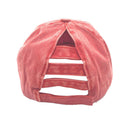 Empire Cove Womens Distressed Washed Ponytail Caps Hats Vintage Relaxed Fit-Serve The Flag 25 image