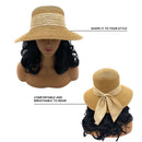 Empire Cove Womens Wide Brim Straw Hat Floppy Sun Hat Panama Fedora Summer 43 image