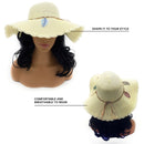 Empire Cove Womens Wide Brim Straw Hat Floppy Sun Hat Panama Fedora Summer 38 image