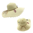Empire Cove Womens Wide Brim Straw Hat Floppy Sun Hat Panama Fedora Summer 40 image
