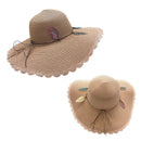 Empire Cove Womens Wide Brim Straw Hat Floppy Sun Hat Panama Fedora Summer 35 image