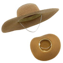 Empire Cove Womens Wide Brim Straw Hat Floppy Sun Hat Panama Fedora Summer 14 image