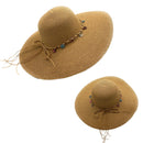 Empire Cove Womens Wide Brim Straw Hat Floppy Sun Hat Panama Fedora Summer 15 image