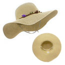 Empire Cove Womens Wide Brim Straw Hat Floppy Sun Hat Panama Fedora Summer 9 image