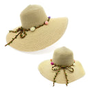 Empire Cove Womens Wide Brim Straw Hat Floppy Sun Hat Panama Fedora Summer 10 image