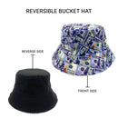 Empire Cove 100 Dollar Bill Money Bucket Hat Reversible Fisherman Cap Women Men-Serve The Flag 6 image