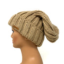 Empire Cove Cable Knit Long Beanie Braided Slouch Cuffed Womens Winter Warm-UNCATEGORIZED-Empire Cove-Khaki-Casaba Shop 3 image
