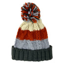 Empire Cove Cable Knit Beanie with Pom Pom Winter Multi Color Womens-UNCATEGORIZED-Empire Cove-Charcoal-Casaba Shop 5 image