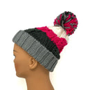 Empire Cove Cable Knit Beanie with Pom Pom Winter Multi Color Womens-UNCATEGORIZED-Empire Cove-Charcoal-Casaba Shop 9 image