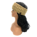 Empire Cove Reversible Headband Beanie Womens Winter Warm Solid Cable Knit-UNCATEGORIZED-Empire Cove-Mustard-Casaba Shop 11 image