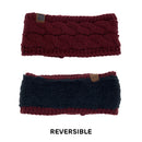 Empire Cove Reversible Headband Beanie Womens Winter Warm Solid Cable Knit-UNCATEGORIZED-Empire Cove-Black-Casaba Shop 16 image