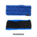 Empire Cove Reversible Headband Beanie Womens Winter Warm Solid Cable Knit-UNCATEGORIZED-Empire Cove-Black-Casaba Shop 32 image