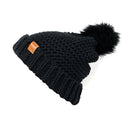Empire Cove Winter Warm Solid Knit Cuff Beanie with Pom Pom Womens-UNCATEGORIZED-Empire Cove-Black-Casaba Shop 1 image