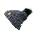 Empire Cove Winter Warm Solid Knit Cuff Beanie with Pom Pom Womens-UNCATEGORIZED-Empire Cove-Charcoal-Casaba Shop