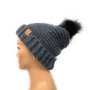 Empire Cove Winter Warm Solid Knit Cuff Beanie with Pom Pom Womens-UNCATEGORIZED-Empire Cove-Black-Casaba Shop 6 image