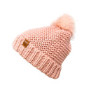 Empire Cove Winter Warm Solid Knit Cuff Beanie with Pom Pom Womens-UNCATEGORIZED-Empire Cove-Pink-Casaba Shop 3 image