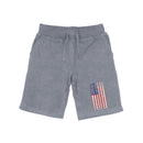 RAPDOM TS6 Fleece Gym Shorts Distressed Patriotic Vertical USA Flag-Serve The Flag 4 image