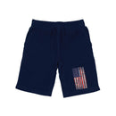 RAPDOM TS6 Fleece Gym Shorts Distressed Patriotic Vertical USA Flag-Serve The Flag 5 image
