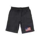 RAPDOM TS6 Fleece Gym Shorts Vintage Patriotic USA Flag-Serve The Flag 3 image