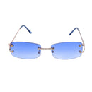 Empire Cove Rimless Sunglasses Gradient Rectangle Shades Frameless Retro Trendy 3 image