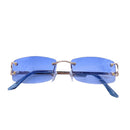 Empire Cove Rimless Sunglasses Gradient Rectangle Shades Frameless Retro Trendy 5 image