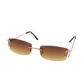 Empire Cove Rimless Sunglasses Gradient Rectangle Shades Frameless Retro Trendy
