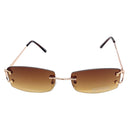 Empire Cove Rimless Sunglasses Gradient Rectangle Shades Frameless Retro Trendy 7 image