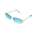 Empire Cove Rimless Sunglasses Gradient Rectangle Shades Frameless Retro Trendy 10 image