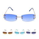 Empire Cove Rimless Sunglasses Gradient Rectangle Shades Frameless Retro Trendy 1 image