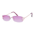 Empire Cove Rimless Sunglasses Gradient Rectangle Shades Frameless Retro Trendy