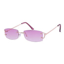 Empire Cove Rimless Sunglasses Gradient Rectangle Shades Frameless Retro Trendy 14 image