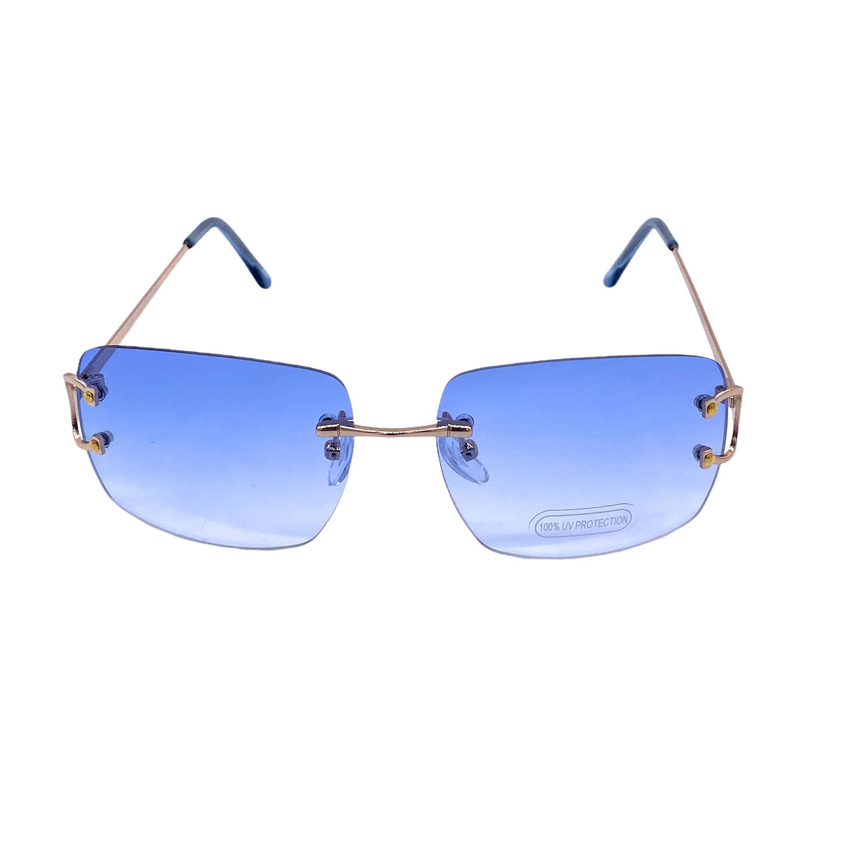 Empire Cove Rimless Sunglasses Gradient Square Retro 