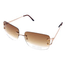 Empire Cove Rimless Sunglasses Gradient Square Retro Frameless UV Protection 6 image
