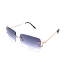 Empire Cove Rimless Sunglasses Gradient Square Retro Frameless UV Protection 14 image