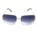 Empire Cove Rimless Sunglasses Gradient Square Retro Frameless UV Protection 15 image