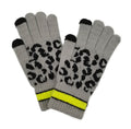 Empire Cove Winter Knit Leopard Striped Touch Screen Gloves-UNCATEGORIZED-Empire Cove-Gray-Casaba Shop