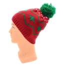 Empire Cove Winter Holiday Christmas Beanie with Yarn Pom Pom Holiday Gifts-Beanies-Empire Cove-Ho Ho Ho-Casaba Shop 17 image