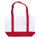 Cotton Canvas Reusable Grocery Shopping Tote Bags With Gusset For Travel Sports Plain 19inch-Serve The Flag 13 image