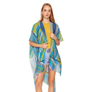Empire Cove Womens Abstract Print Kimono Shawl Wraps Beach Cover Ups Summer 6 image